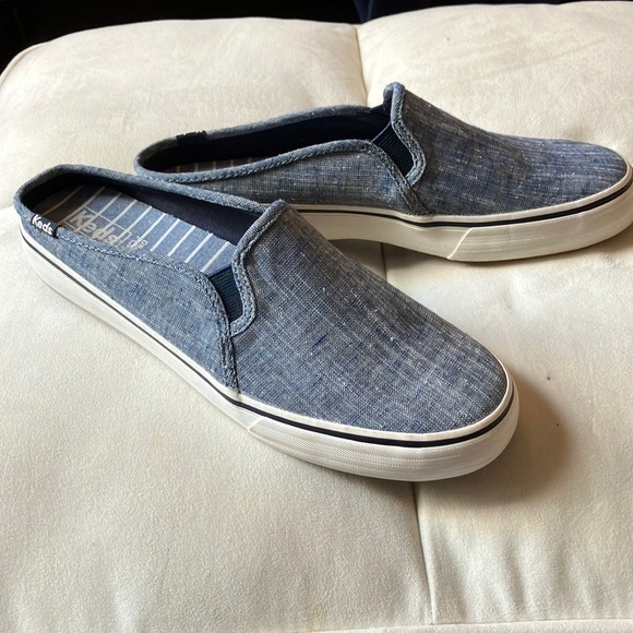 Keds Blue Loafers Slip-Ons with Elastic Panels - Picture 1 of 10